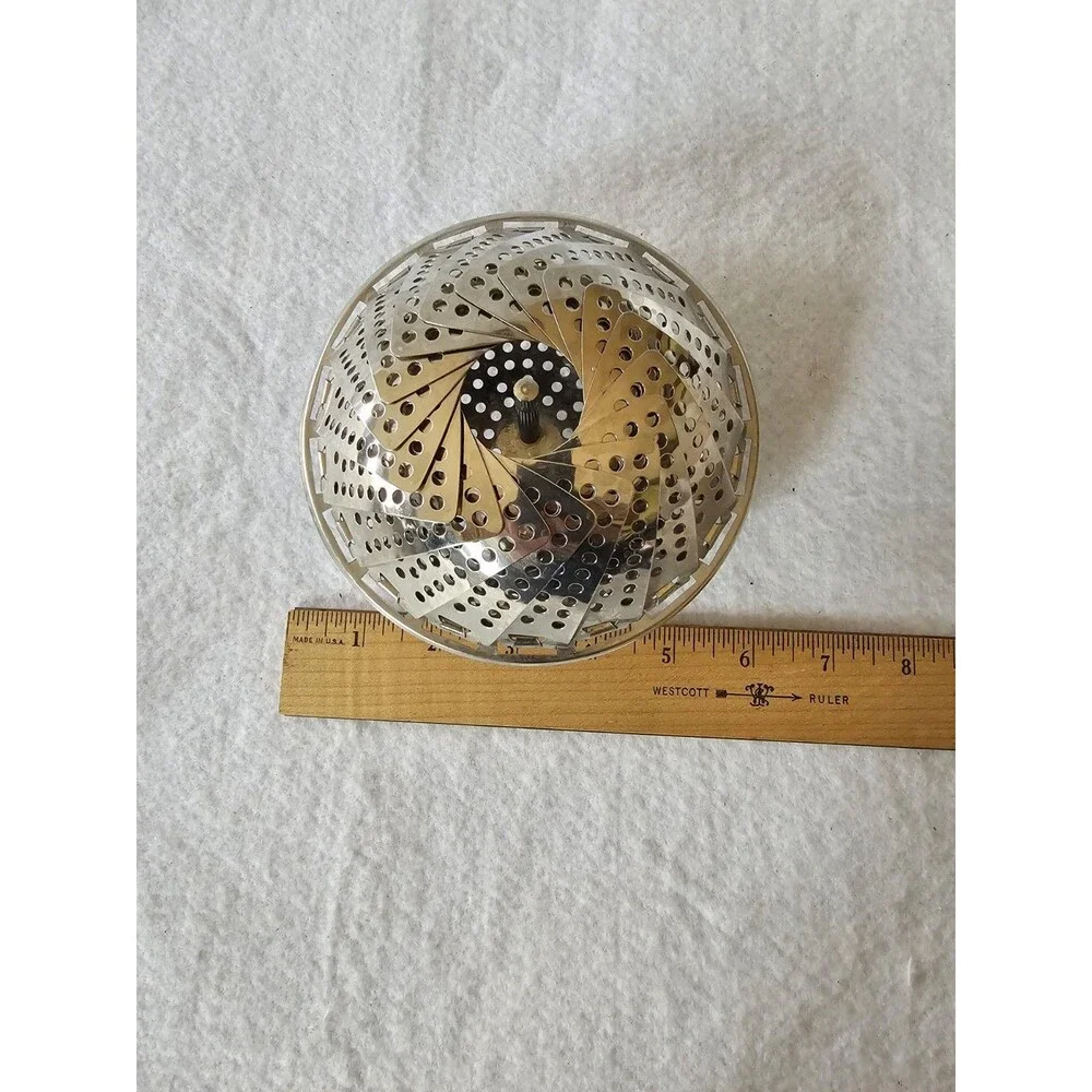 Vintage Metal Collapsible Vegetable Steamer Strainer Folding Basket with Legs